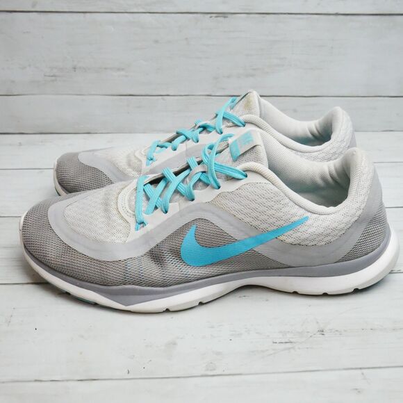 Nike Flex Trainer 6 Womens Sz 8 Blue Gray TR6 Running Shoes Sneakers 831217-002 - Picture 4 of 10